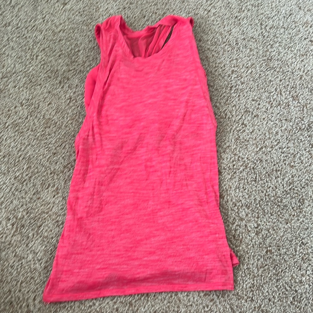 Lululemon Pink Tank Top with Built in Bra Size 4